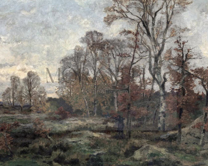 Theodore Baron, Foret de Fontainebleau Soir d Automne - short video preview showing how the painting appears on Samsung Frame TV.
