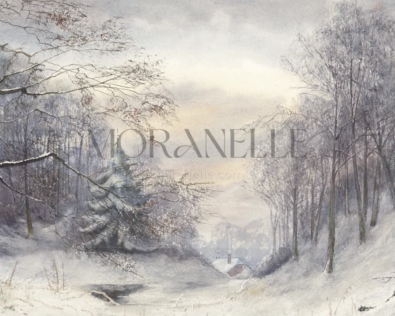 Jan Daniel Cornelis Carel Willem baron de Constant Rebecque Winter Landscape - short video preview showing how the painting appears on Samsung Frame TV.