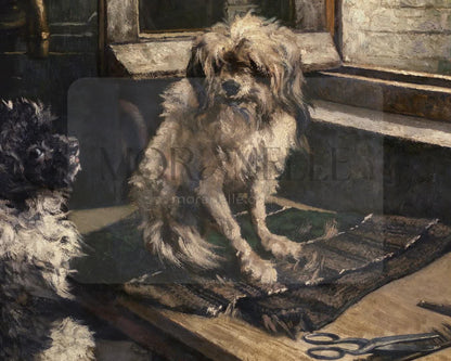 Jan Stobbaerts Dogs - short video preview showing how the painting appears on Samsung Frame TV.