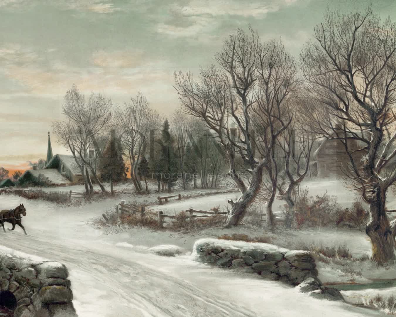 W.C Bauer Christmas Morn - short video preview showing how the painting appears on Samsung Frame TV.